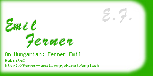 emil ferner business card